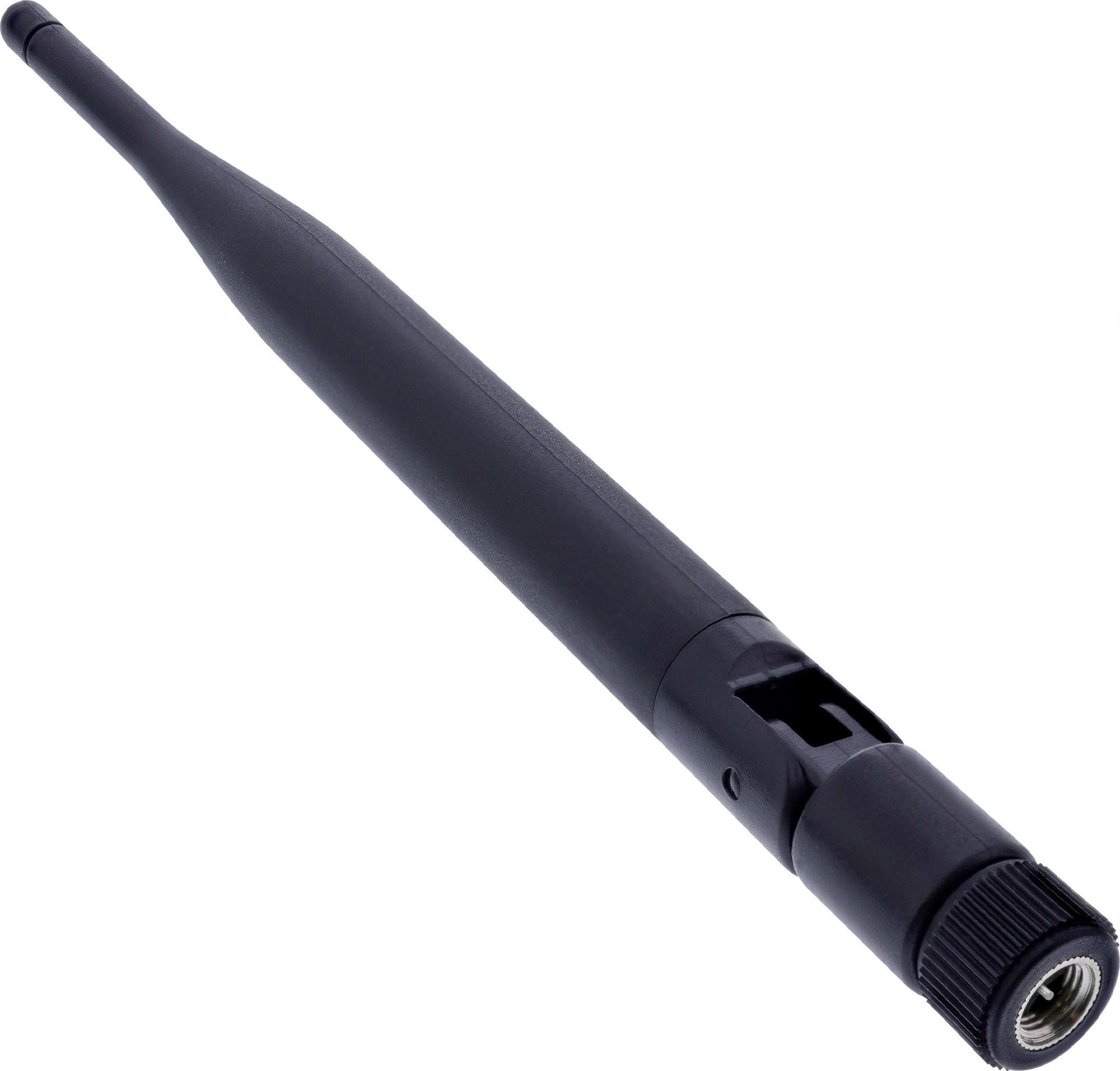 InLine WLAN Gummi Antenne SMA 5 dBi Schwarz