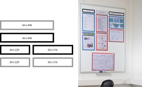 FRANKEN Magnet-Tasche für Überschriften, A3 / A4, schwarz aus Hartfolie, matt, dokumentenecht, Stärke 0,32 mm, - 1 Stück (ITU3HM/5 10)