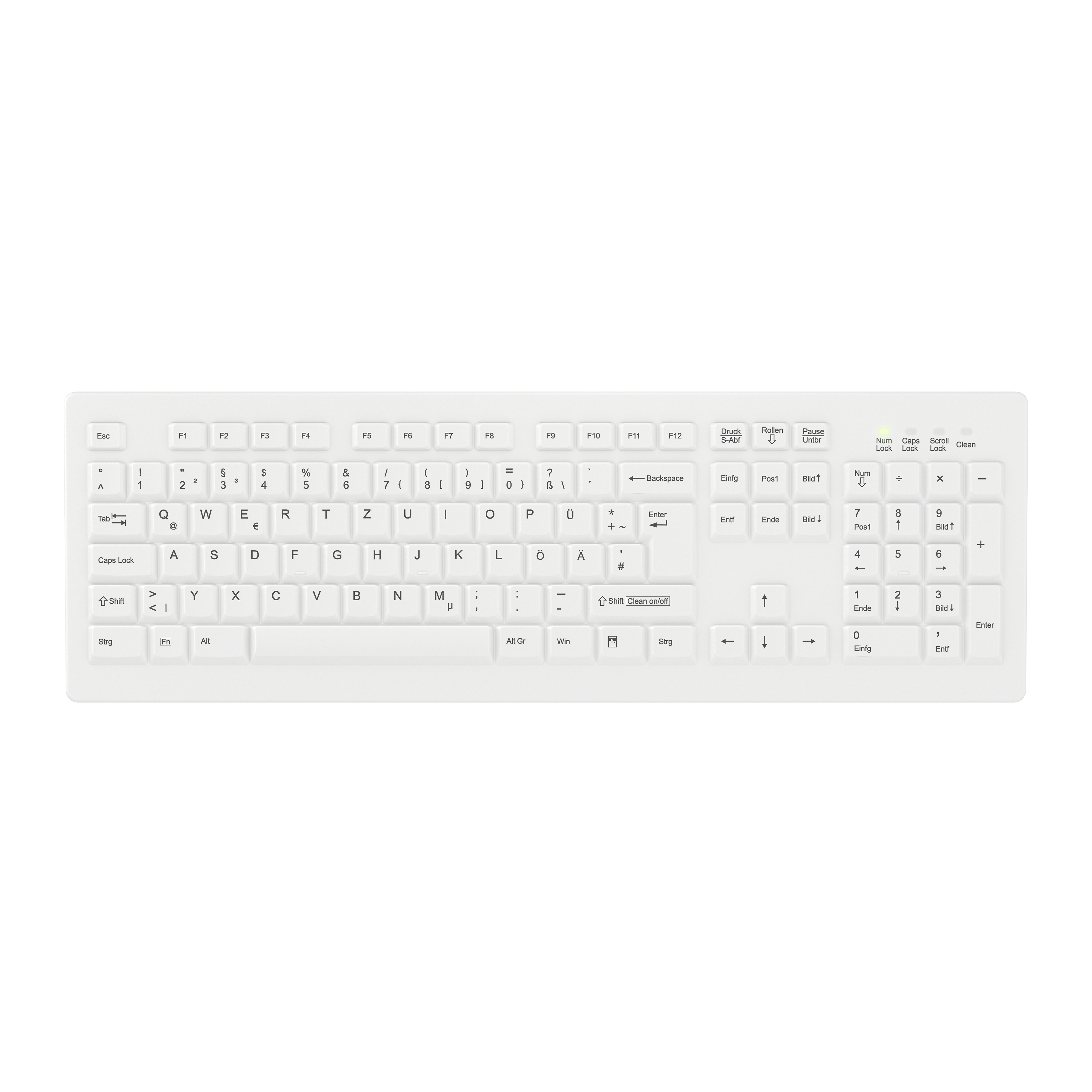 Active Key MedicalKey AK-C8100 Kabellose Medizintastatur Full-Size QWERTZ Weiß