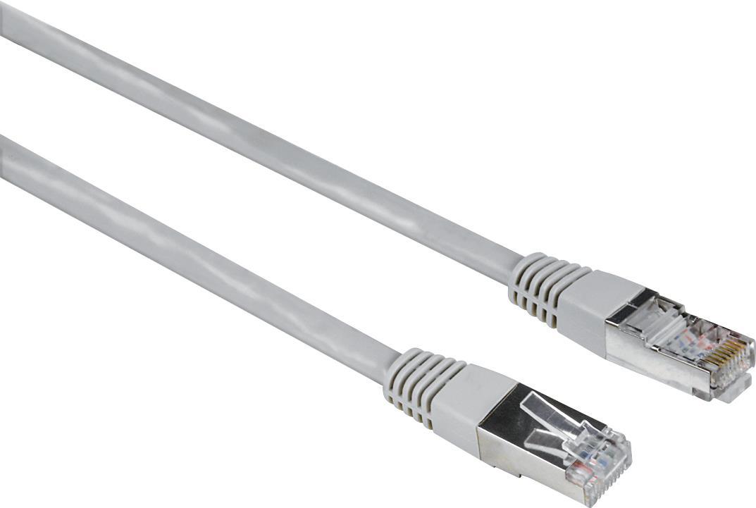 Hama 00200915 RJ45 Netzwerkkabel, Patchkabel CAT 5e F/UTP 1.5 m Grau PVC-Mantel, verdrillte Paare 1 St. (00200915)