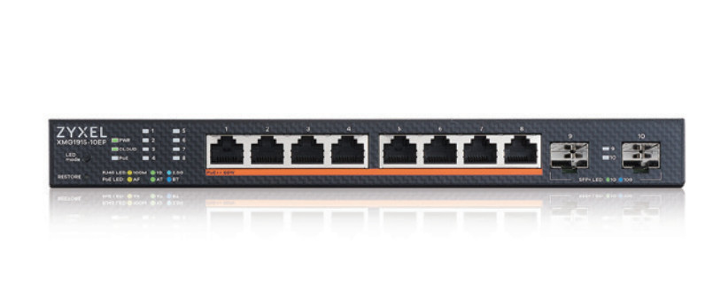 ZyXEL XMG1915 Series XMG1915-10EP Managed Switch 10 Ports 2.5 Gigabit PoE++ Blau, Grau