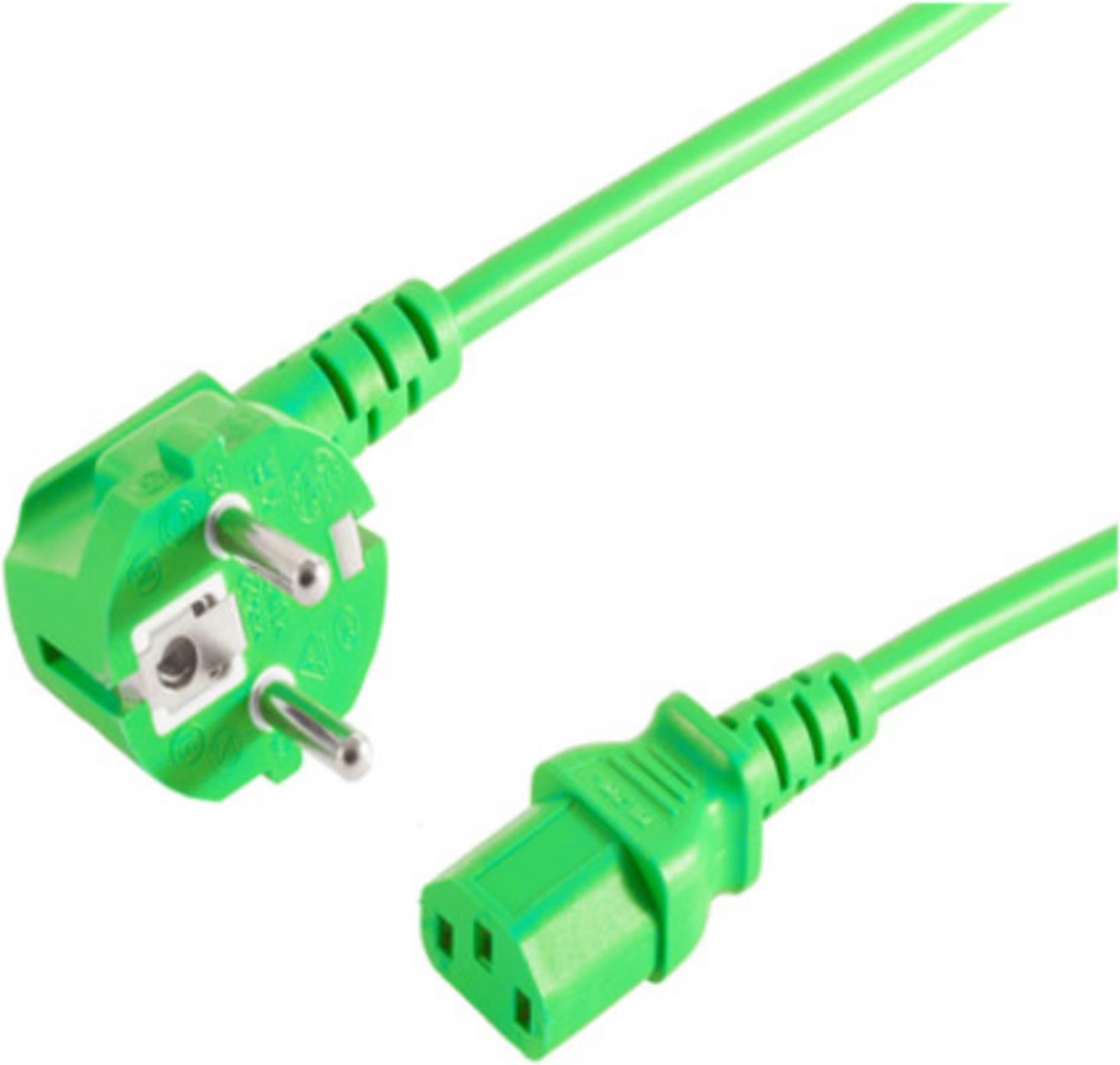 Markenlos Kaltgeräte Netzkabel Schutzkontakt-Stecker abgewinkelt (09-05183)