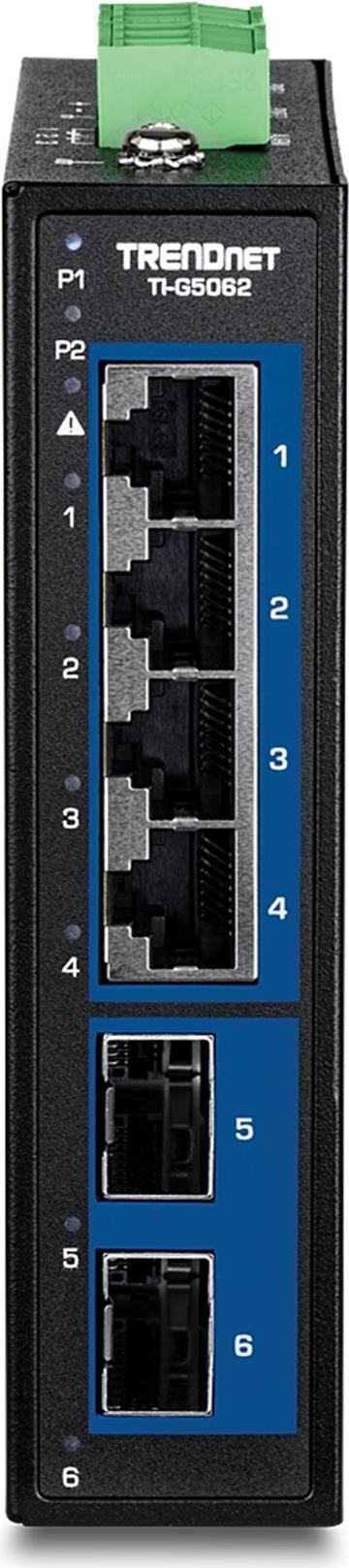 TRENDnet 6-PORT INDUSTRIAL 2.5G DIN-RAIL - Switch (TI-G5062)