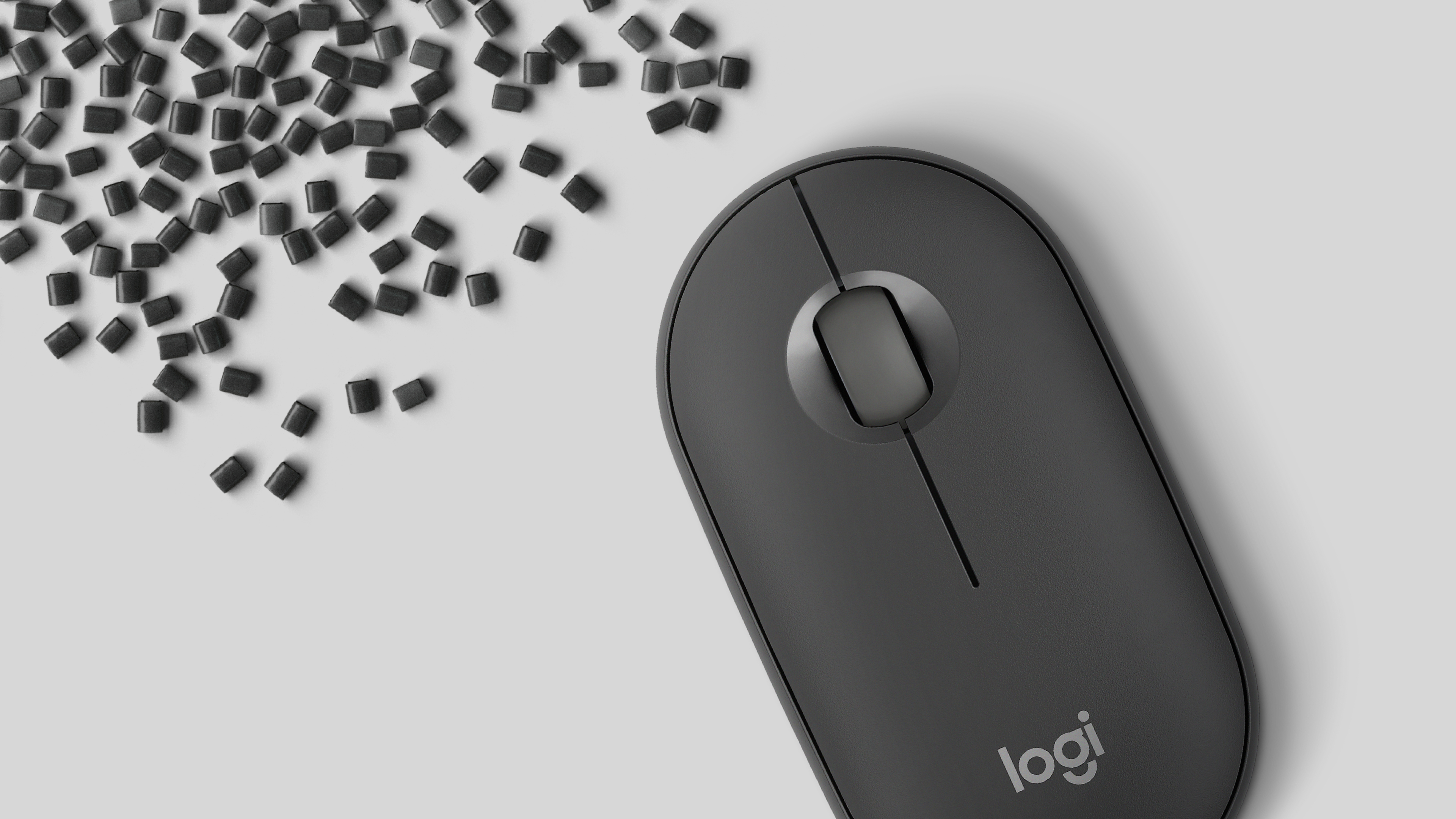 Logitech Pebble Mouse 2 M350s Kabellose Maus Bluetooth Optisch 4000 DPI Tonales Graphit