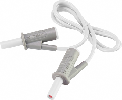 VOLTCRAFT Hochflexible Sicherheits-Messleitung [Lamellenstecker 4 mm - Lamellenstecker 4 mm] 0.75 m Weiß MSB-501 10 A (VC-8063515)