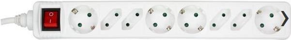 MicroConnect Power Strip 8 port 3M White (GRU0083W)