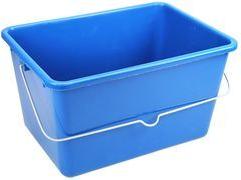 Peggy Perfect Putzeimer mit Stahlbügel, 12 Liter, blau aus Kunststoff, eckig, Maße: (B)350 x (T)200 x (H)250 mm - 1 Stück (7576)