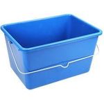 Peggy Perfect Putzeimer mit Stahlbügel, 12 Liter, blau aus Kunststoff, eckig, Maße: (B)350 x (T)200 x (H)250 mm - 1 Stück (7576)