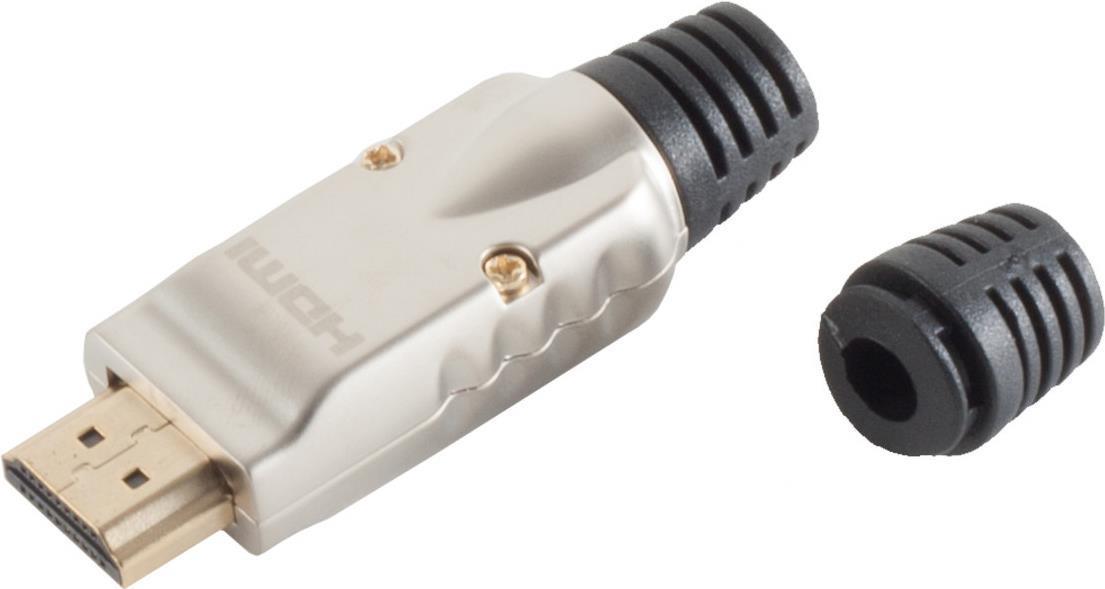 SHIVERPEAKS S/CONN maximum connectivity HDMI-Stecker, Metalll, Selbstmontage, 4K2K kompatibel, schwa