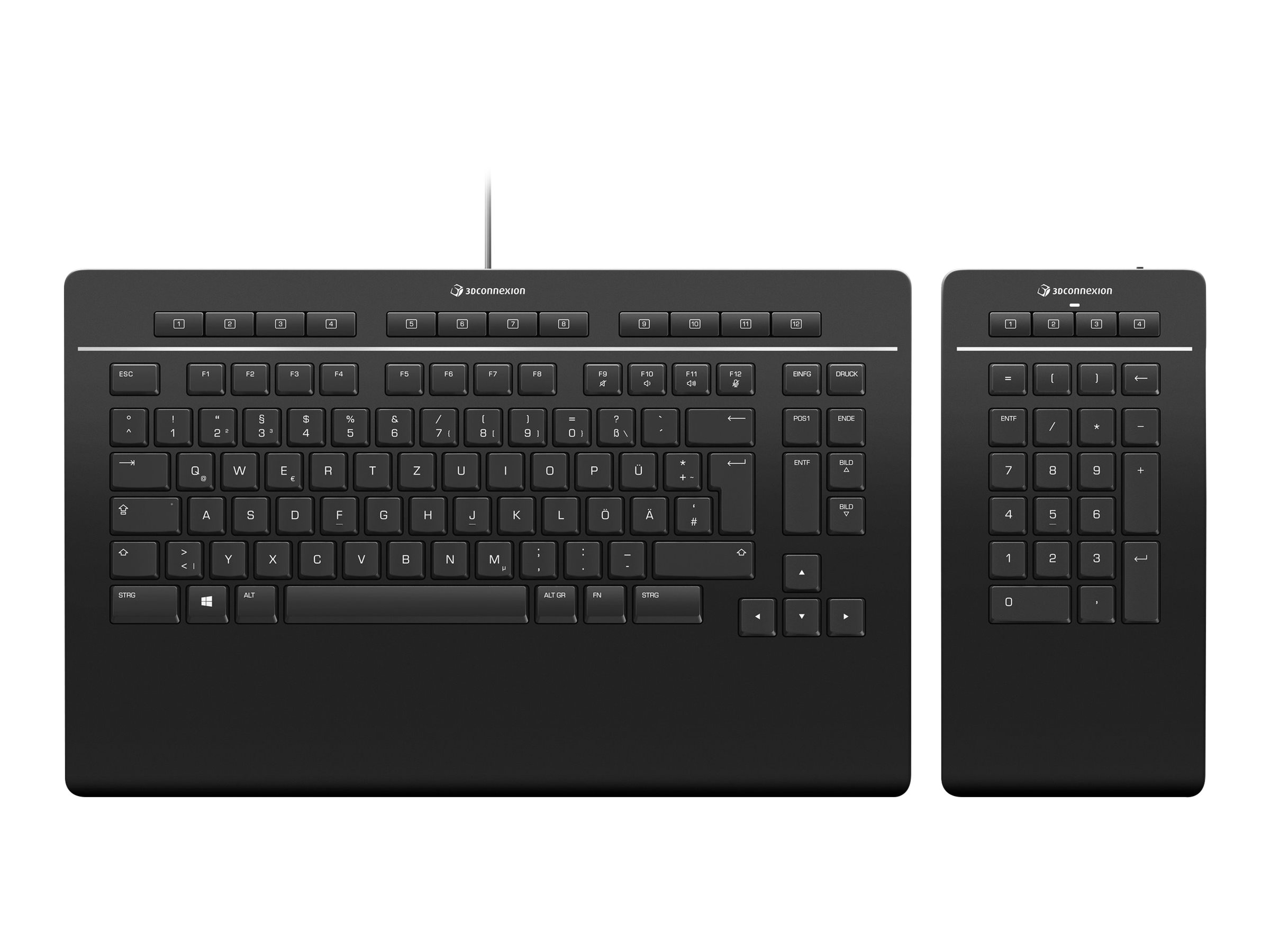 3Dconnexion Keyboard Pro with Numpad QWERTZ Deutsch Schwarz