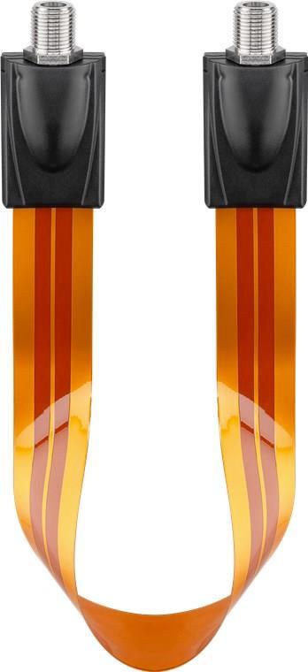 Wentronic Goobay SAT Fensterdurchführung, extrem flach (0,3mm), Braun-Schwarz, 0.3 m - F-Buchse <=> F-Buchse (67244)