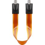 Wentronic Goobay SAT Fensterdurchführung, extrem flach (0,3mm), Braun-Schwarz, 0.3 m - F-Buchse <=> F-Buchse (67244)