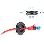 Delock Gummi Kabeldurchführung rund O schwarz (67328)