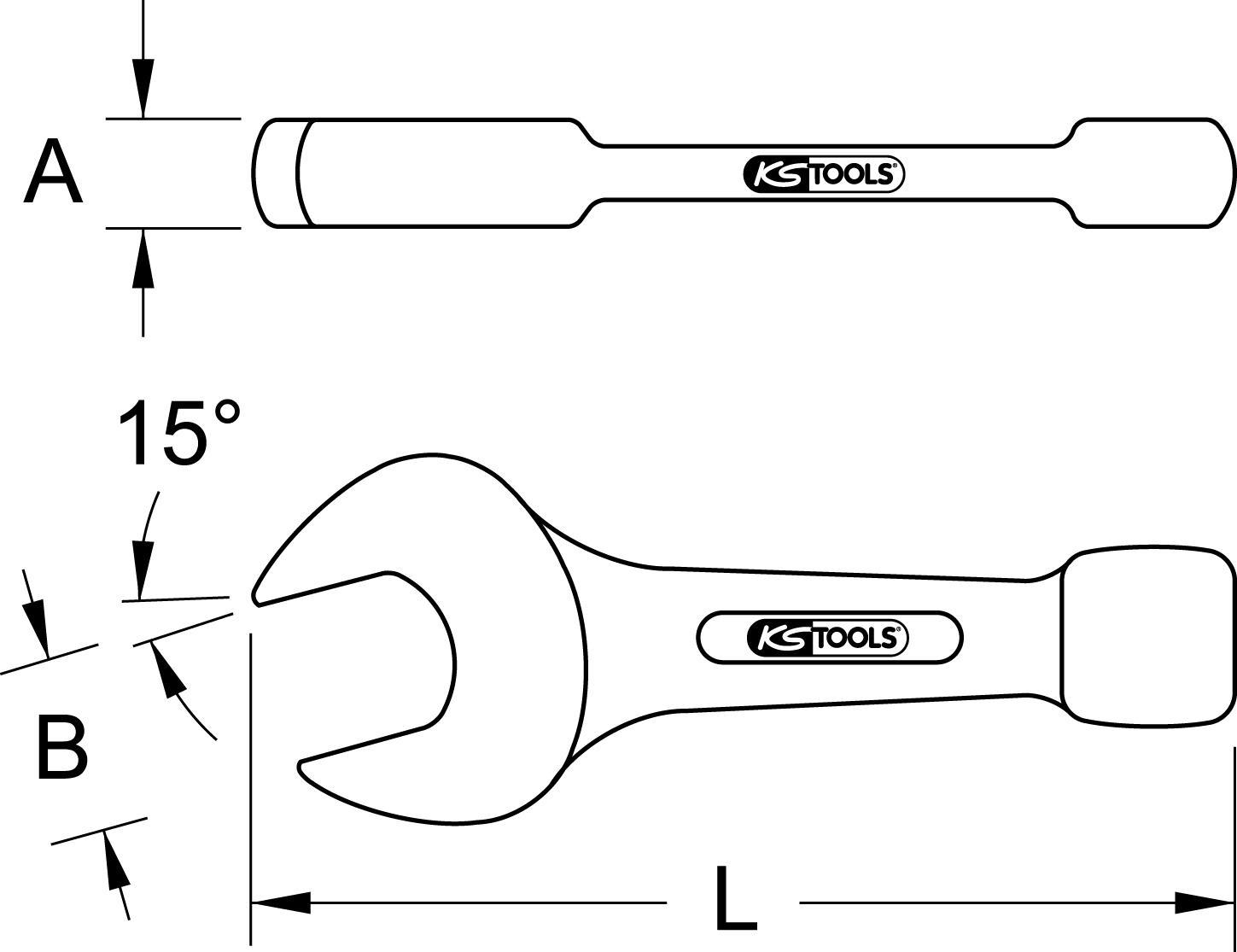 KS TOOLS BRONZEplus Schlag-Maulschlüssel 94 mm (963.7657)