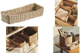 NHG Aufbewahrungs-Körbchen STIG XXS, aus Seegras, eckig handgefertigt, Farbe: natur, - 1 Stück (53940800)