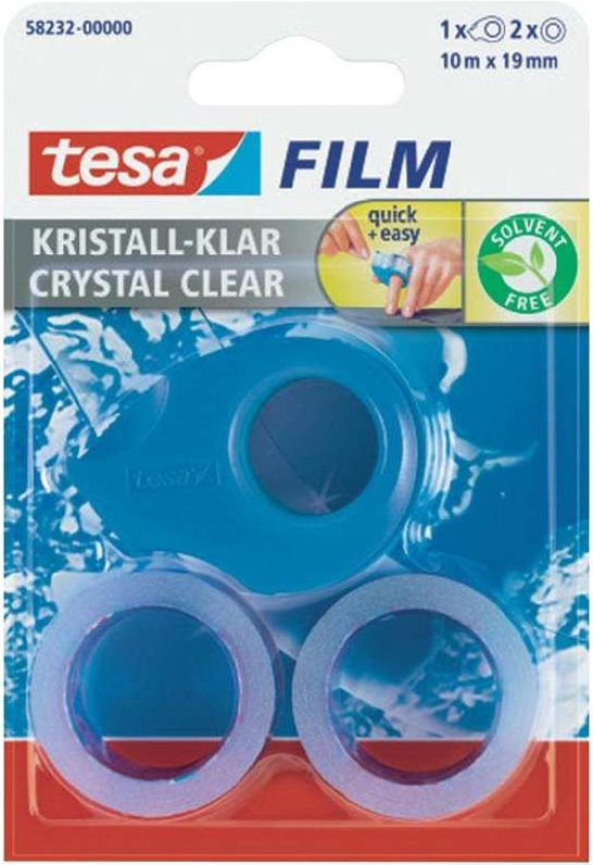 TESA film Mini Abroller 3 Farben + 2 Rollen tesafilm 10m 19mm