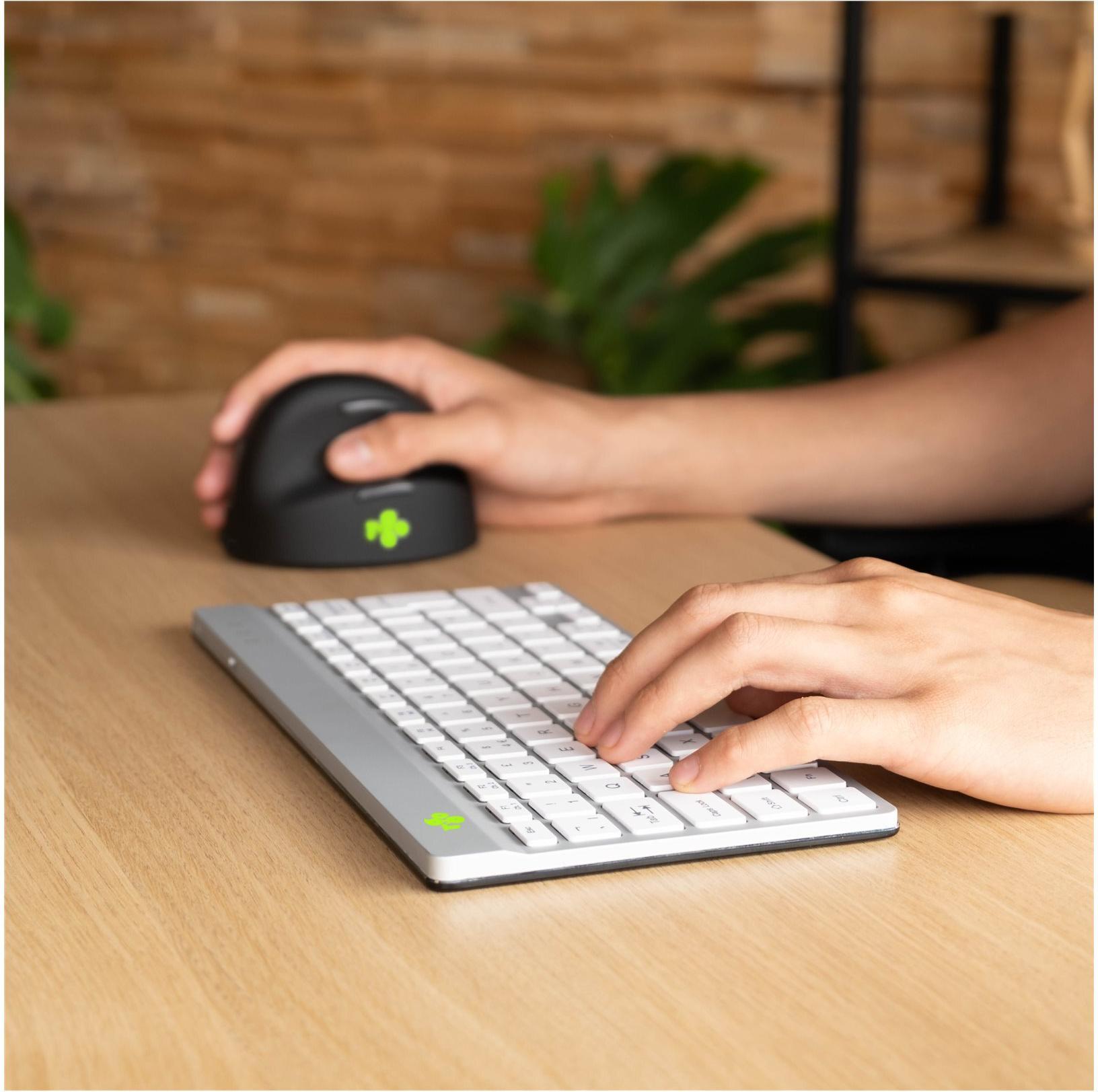 R-Go Tools Compact Break Kabellose Bluetooth-Tastatur QWERTY US Weiß