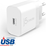 j5create JUP1420-EN 20W PD USB-C® Wand-Ladegerät - EU (JUP1420-EN)