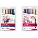 Tombow Doppelfasermaler "ABT DUAL BRUSH PEN", 10er Set Manga Shonen, Fasermaler mit 2 Spitzen: feine Spitze für exakte - 1 Stück (ABT-10C-MANGA1)