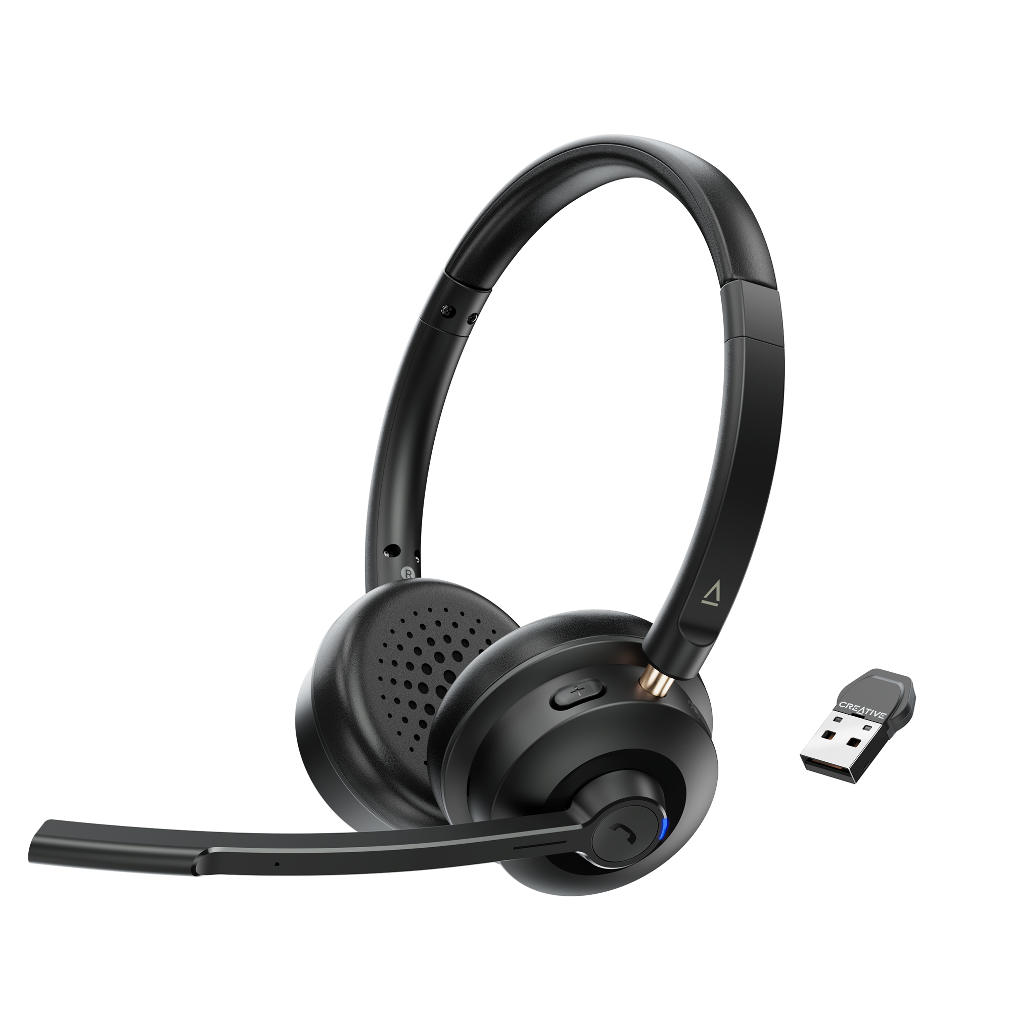 Creative Labs Creative Chat On-Ear-Headset Bluetooth 2,4 GHz 55 h Schwarz