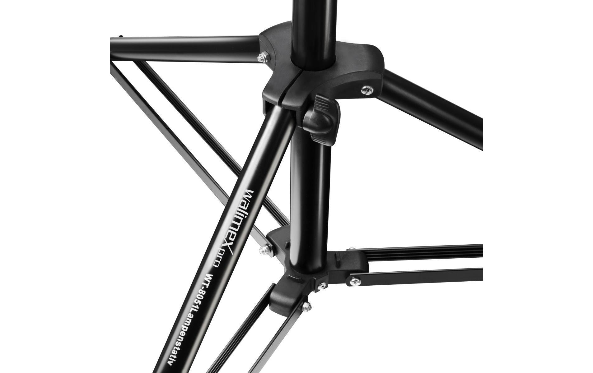 Walimex Pro FT-8051 Lampenstativ 260 cm 5 kg Traglast Aluminium Schwarz