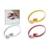 shiverpeaks BASIC-S U/UTP Flach-Patchkabel, Kat.6, 0,5 m rot, 2 x RJ 45 Stecker, Mantel aus PVC, vergoldete Kontakte (SP711-SL0.5R)