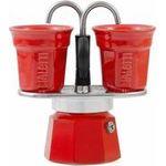 Bialetti SET MINI "R" 2TZ RED + 2 GLASSES (0007303/MR)