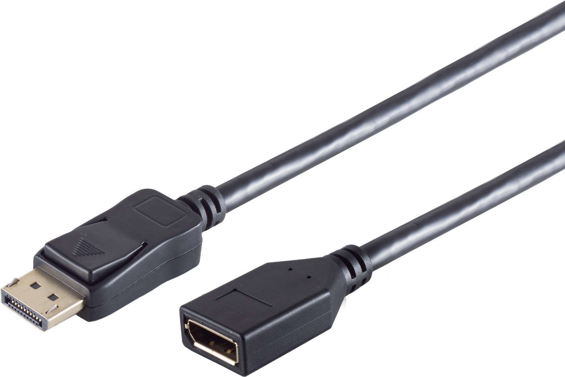 S/CONN maximum connectivity Displayportkabel-DisplayPort 1.2 Verlängerungskabel, 4K, 3,0m (10-48045)