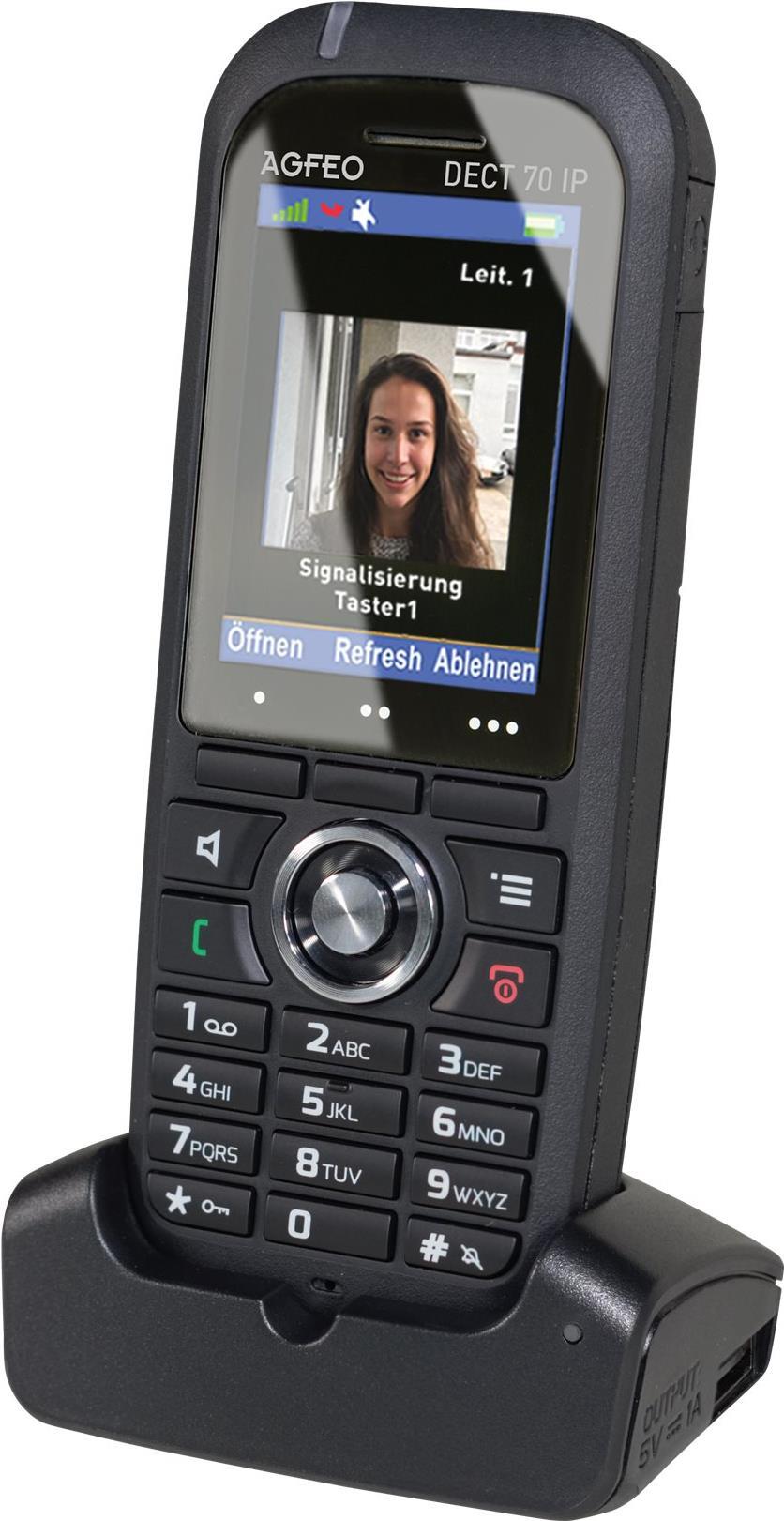 AGFEO DECT 70 IP IP-Telefon Schwarz Wired & Wireless handset TFT (6101576)