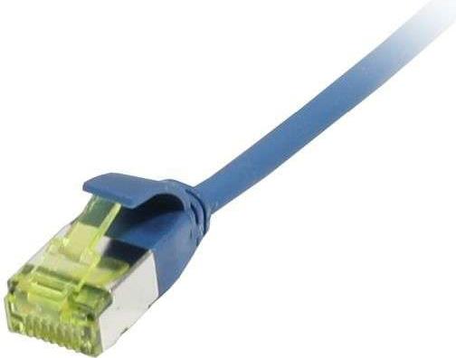 Patchkabel RJ45, CAT6A 500Mhz, 2m, blau, U/FTP, slimline rund d=3,8mm, TPE/LSZH(Superflex), AWG32, mitCat.7 Rohkabel, Synergy 21 (S217335V3)