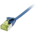 Patchkabel RJ45, CAT6A 500Mhz, 2m, blau, U/FTP, slimline rund d=3,8mm, TPE/LSZH(Superflex), AWG32, mitCat.7 Rohkabel, Synergy 21 (S217335V3)
