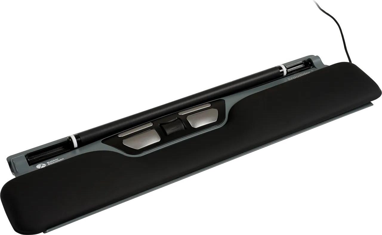Bakker Elkhuizen ErgoSlider Plus Kabelgebundene Zentralmaus USB Schwarz Dunkelgrau Gelb