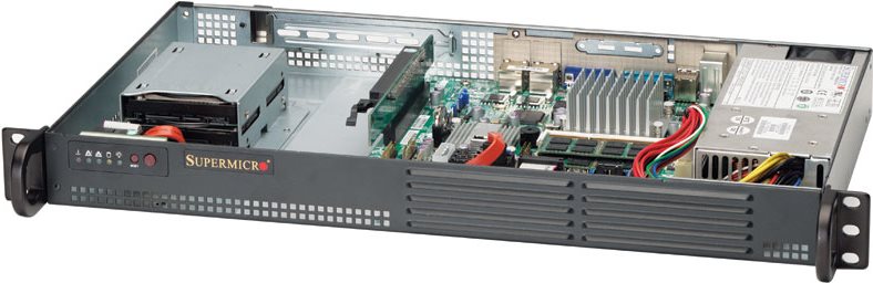 Supermicro SuperServer SYS-5015A-EHF-D525 1U Atom D525 1.8 GHz Schwarz