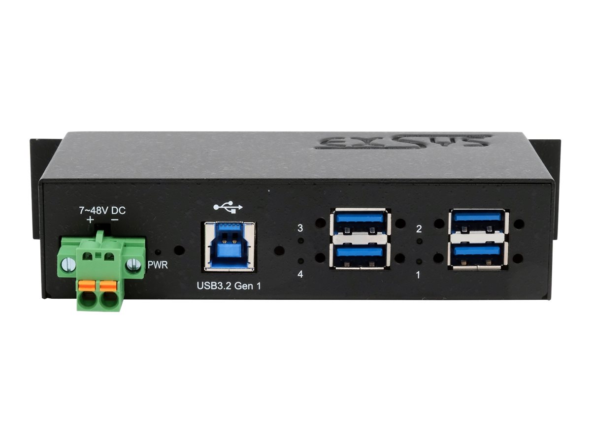 Exsys EX-1185HMVS-2 USB-Hub 4-Port Schwarz