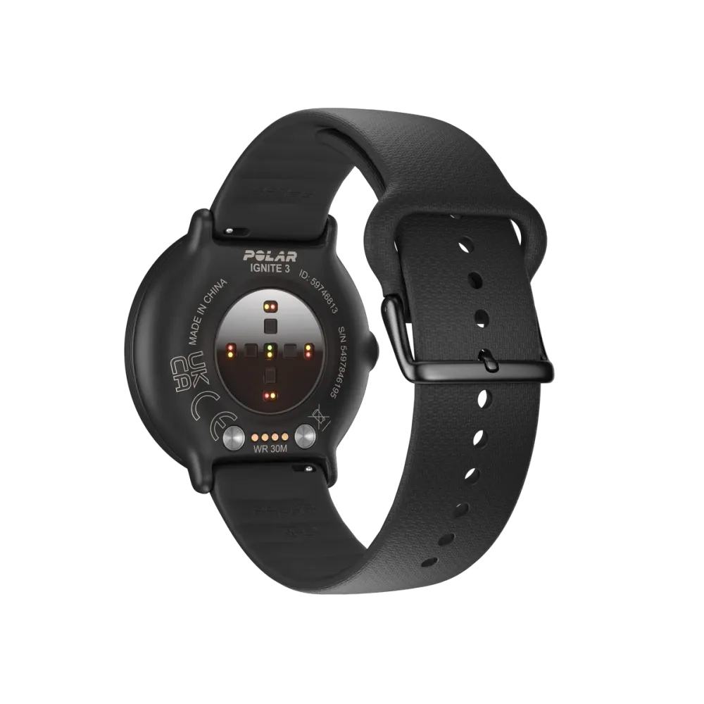 Polar Ignite 3 Sportuhr 1.28" AMOLED GPS Bluetooth 5.1 Night Black
