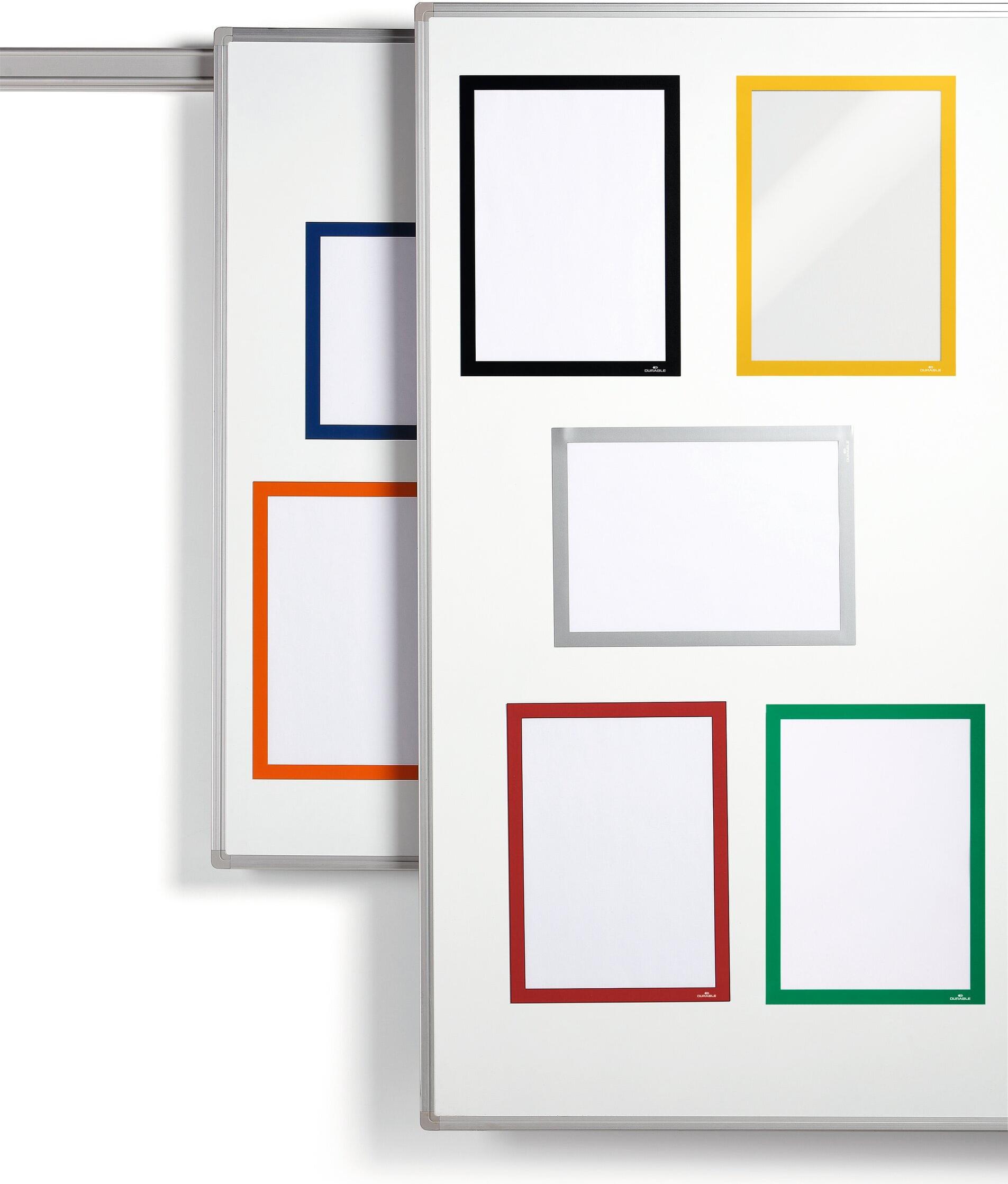 DURABLE Info-Rahmen DURAFRAME® MAGNETIC A4, (1 Beutel á 5 Stück), Farbe: Grün, Art. Nr. 486905, Mindestabnahme: 1 BTL (486905)