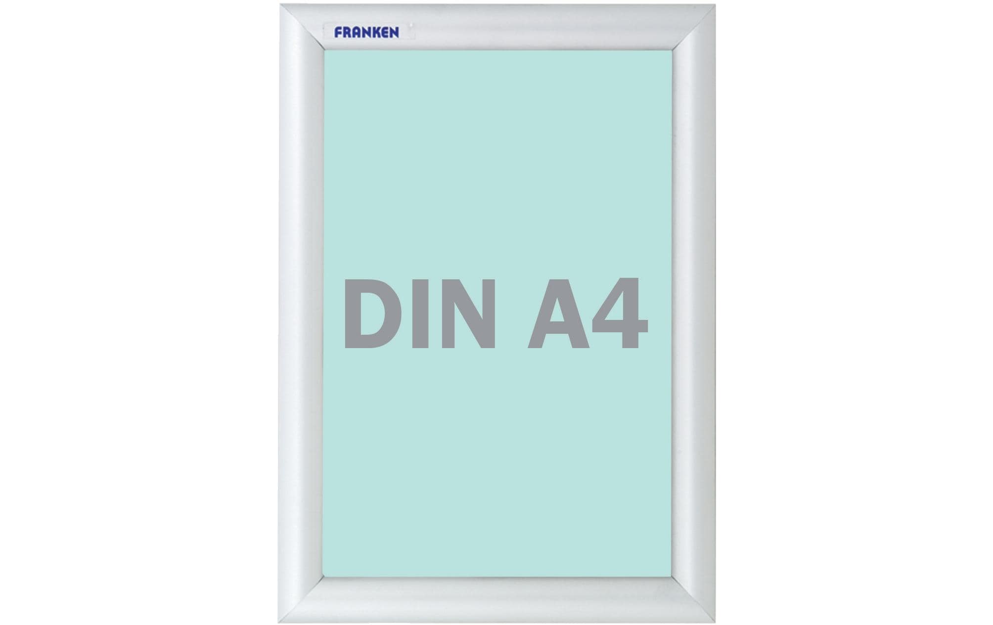 Franken Security BS1801 Plakatrahmen DIN A4 Aluminium Klapprahmen Feuerfest B1 Silber