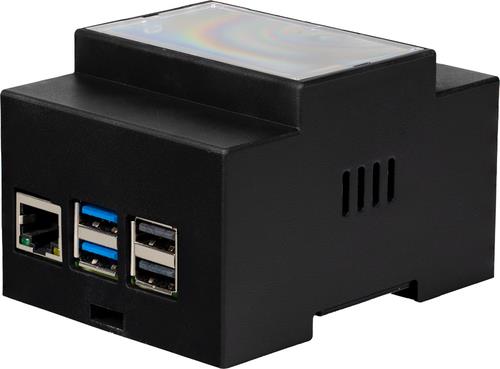 Joy-IT RB-CaseP5-07B SBC-Gehäuse zur Hutschienenmontage Schwarz (RB-CaseP5-07B)