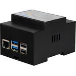 Joy-IT RB-CaseP5-07B SBC-Gehäuse zur Hutschienenmontage Schwarz (RB-CaseP5-07B)