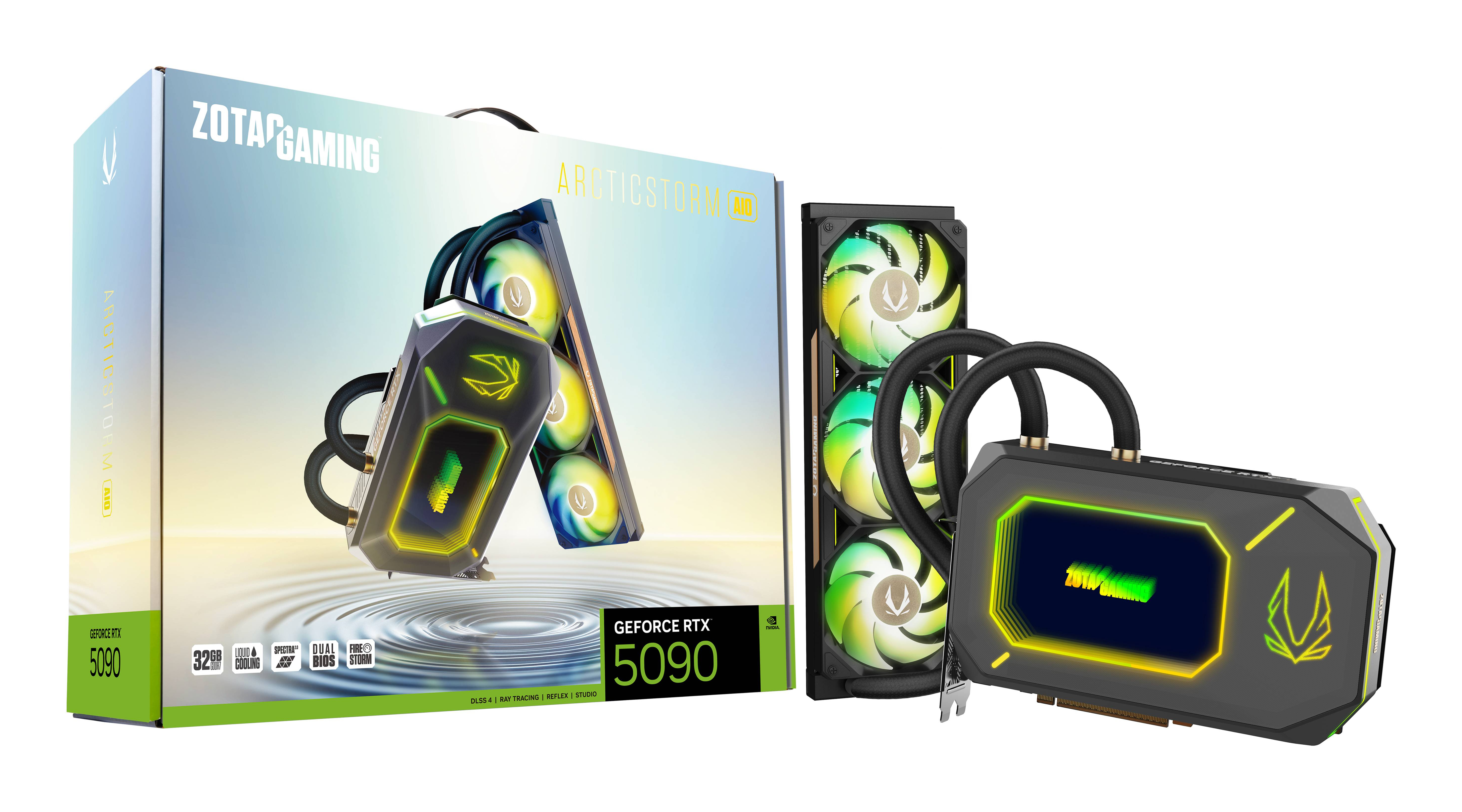 ZOTAC GAMING ARCTICSTORM AIO GeForce RTX 5090 32 GB GDDR7 Grau