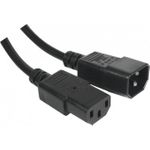 Kaltgeräte-Verlängerungskabel, Kaltgerätestecker auf Kaltgerätekupplung, 0,5 m (808039)