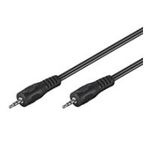 Wentronic Goobay 3,5mm-Klinke-Verbindungskabel, Schwarz, 1.5 m - Klinke 3,5 mm-Stecker (3-Pin, Stereo) > Klinke 3,5 mm-Stecker (3-Pin, Stereo) (50019)