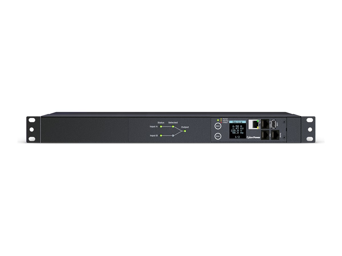 CyberPower Switched ATS PDU44005 19" 1U Rack-PDU 200-240V/16A 10x IEC Schwarz