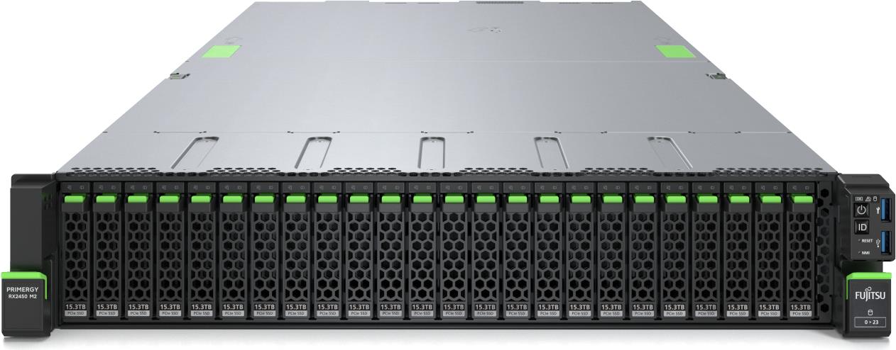 Fujitsu PRIMERGY RX2450 M2 Server Rack (2U) AMD EPYC 9354 3,25 GHz 32 GB DDR5-SDRAM 900 W (VFY:R2452SC332IN)