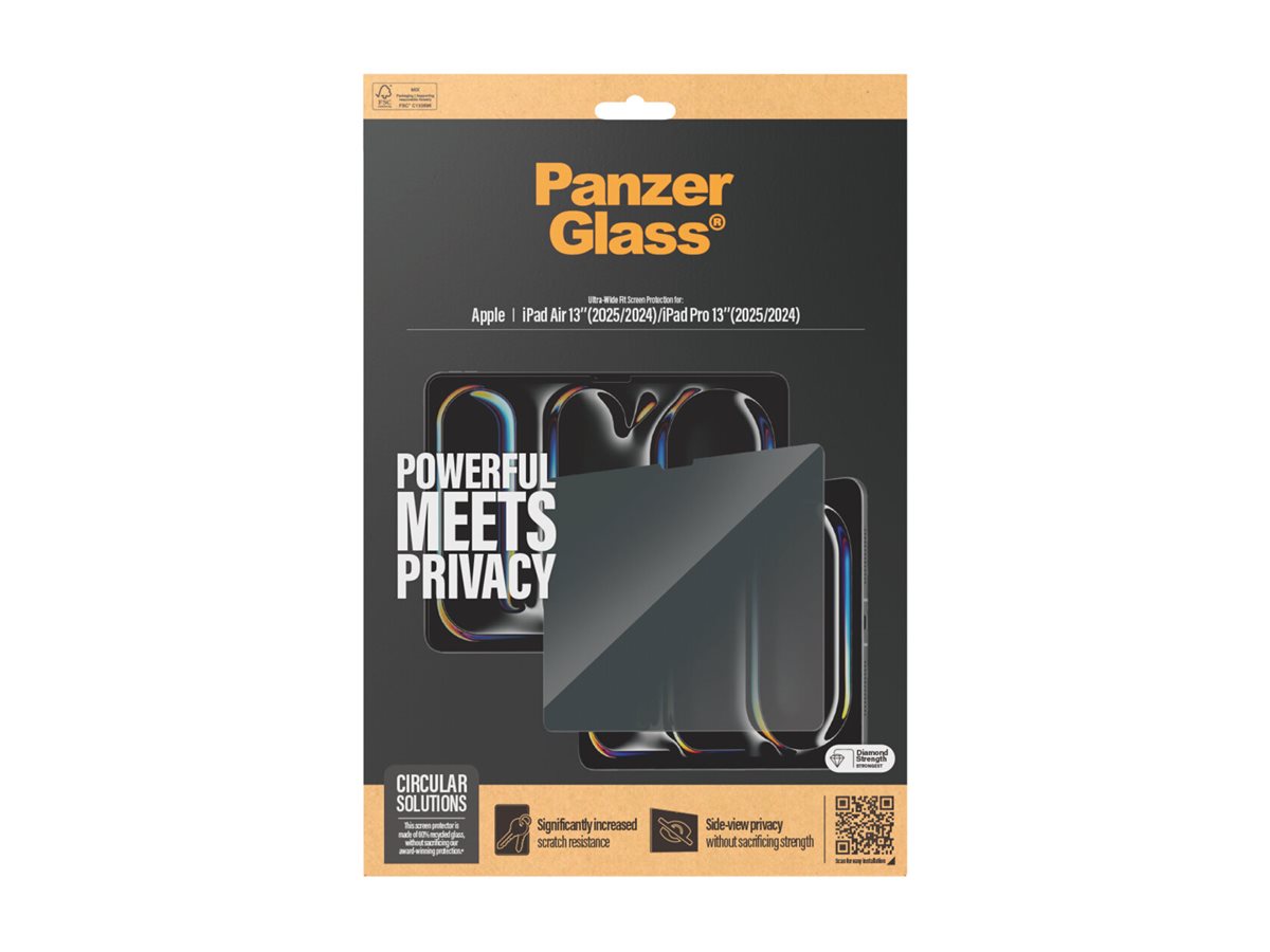 PanzerGlass Privacy 13" Bildschirmschutz Apple iPad Air/Pro Schwarz, Transparent