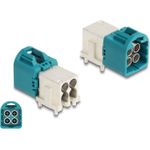 Delock Mini FAKRA Z Stecker quad gewinkelt A-Typ PCB (90113)