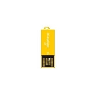 MEDIAR USB NANOSTICK FLASH 16GB CLIP MR976 gelb mit Bueroklammer-Funktion (MR976)