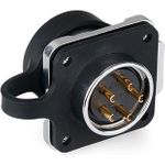 Industrie-Steckverbinder S1 - Power (5-Pin) Durchführungskupplung mit Flansch, Lötanschluss, Metall (IC01-20P503)