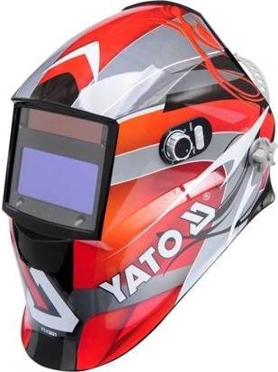 Yato YT-73921 Schweißmaske/-Helm Welding helmet with auto-darkening filter Schwarz, Rot, Silber (YT-73921)