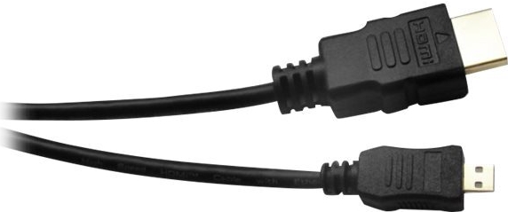 Micro HDMI Kabel, High Speed mit Ethernet, vergoldet, HDMI St. A / HDMI Micro St. D, 5,0 m Anschlusskabel zur Übertragung von digitalen Monitor- und TV-Signalen (128499)